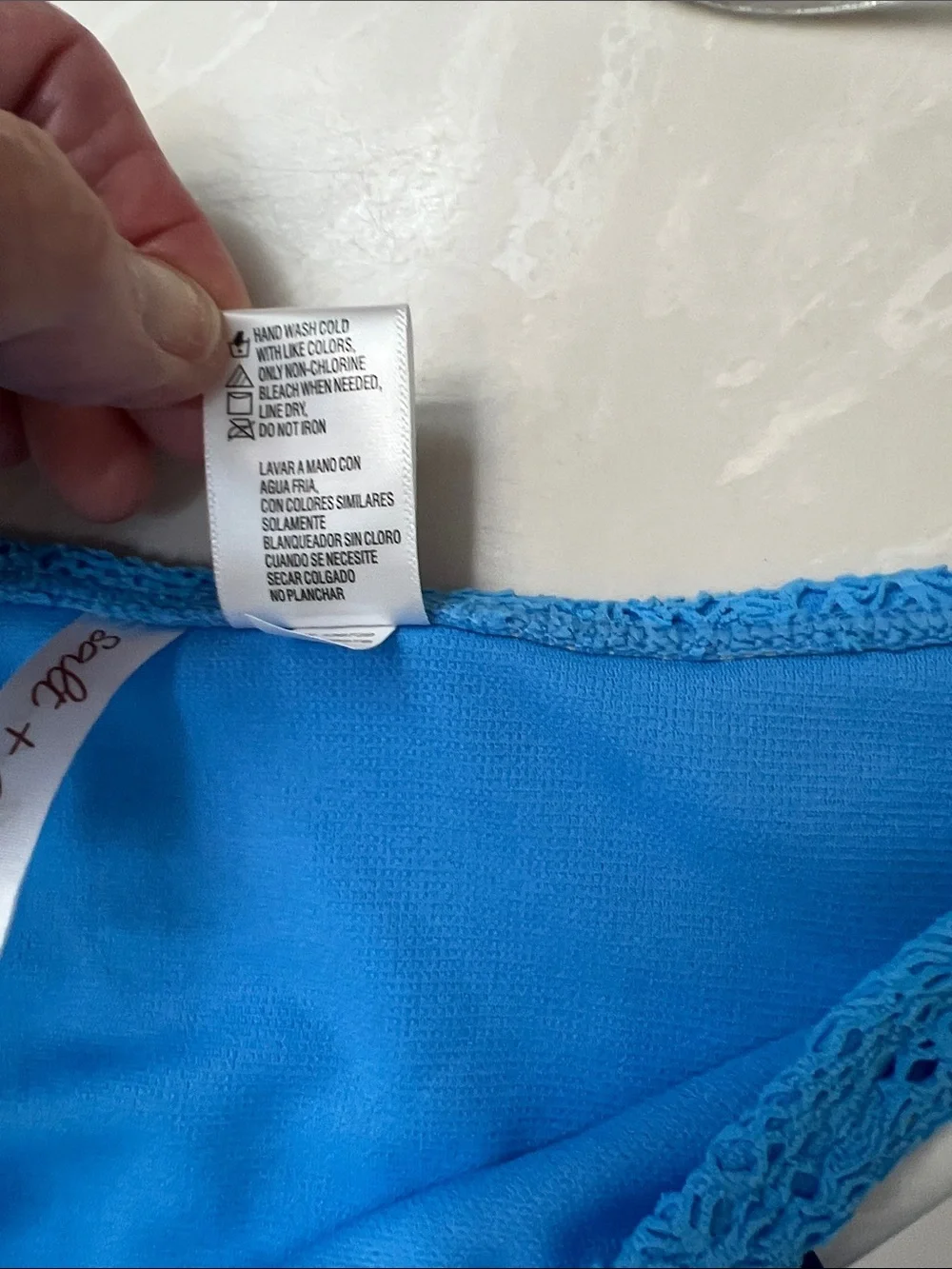 Salt & Cove Juniors' Crochet Hipster Bikini Bottoms, Turquoise, Size Medium, NWT